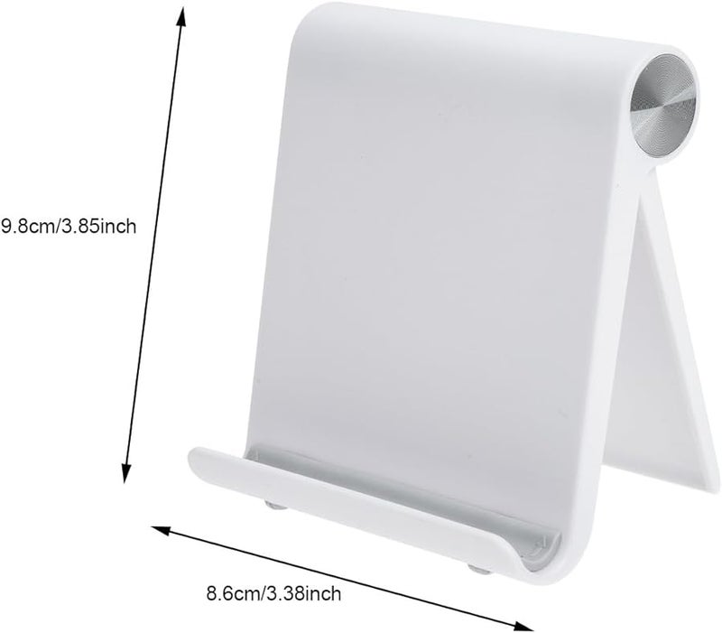 Foldable Desktop Phone Stand Adjustable Tablet Holder Compact Travel Home Use White - Image 2